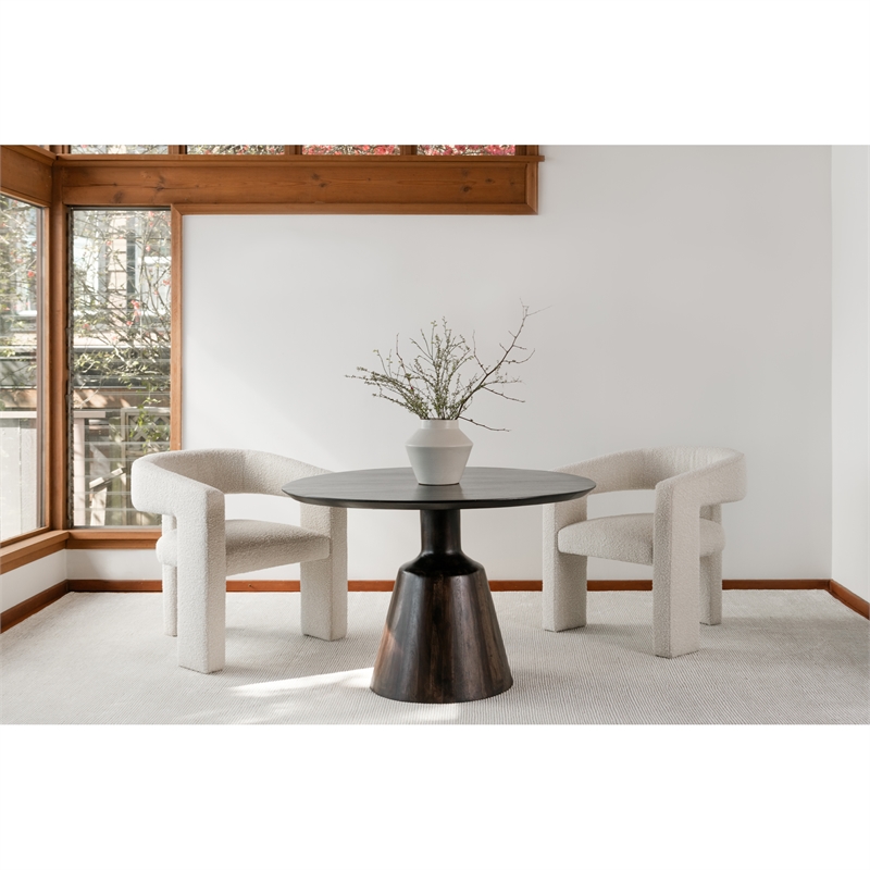 Pemberly Row Modern / Contemporary Wood Dining Table in Gray Finish