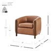 Pemberly Row Modern Faux Leather Accent Arm Chair in Vintage Cider