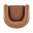 Pemberly Row Modern Faux Leather Accent Arm Chair in Vintage Cider