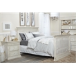 Pemberly Row Contemporary Full Bed Conversion Kit Antique White