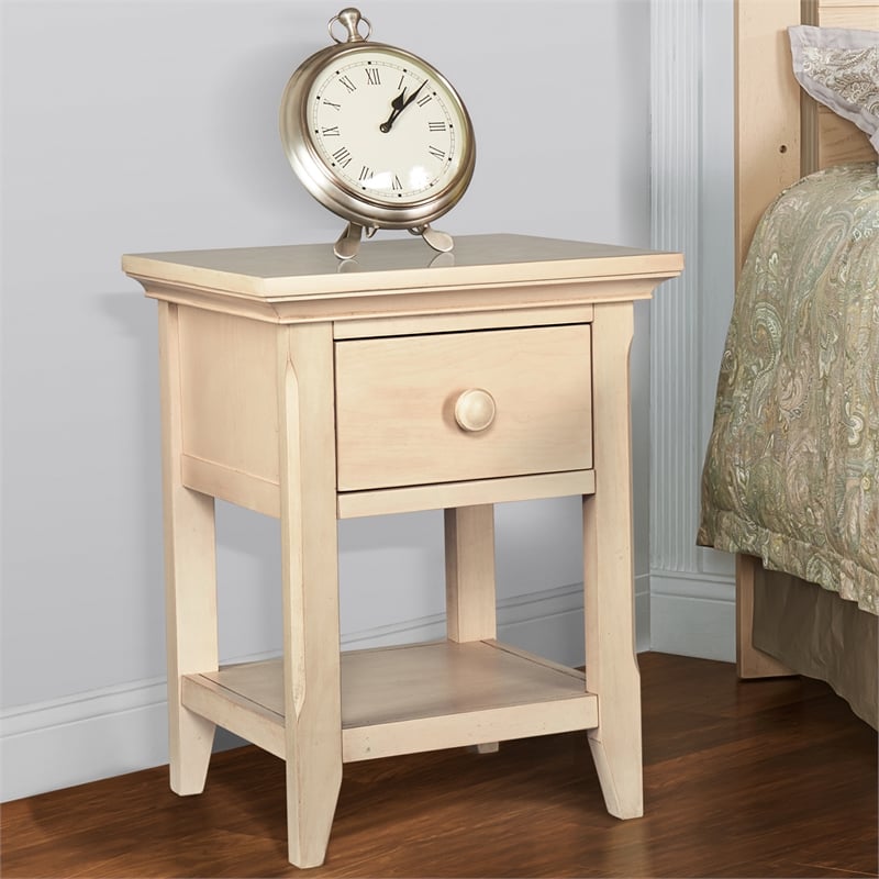 Pemberly Row Modern / Contemporary One Drawer Nightstand Sandstone