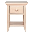 Pemberly Row Modern / Contemporary One Drawer Nightstand Sandstone