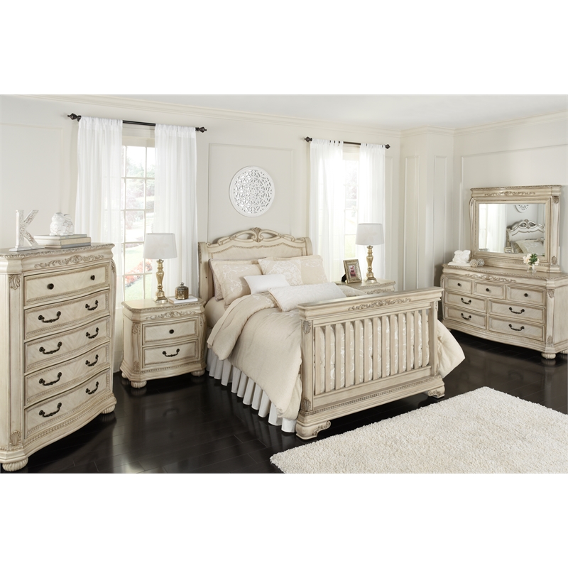 Pemberly Row Modern / Contemporary Mirror in Seashell Finish