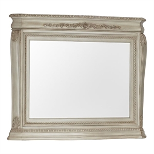 Pemberly Row Modern / Contemporary Mirror in Seashell Finish
