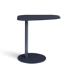 Pemberly Row Modern Metal End Table Space Saving C Shaped Design in Blue