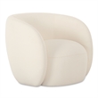 Pemberly Row Modern Outdoor Accent Chair Cream Fabric Chairs