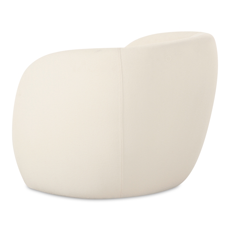 Pemberly Row Modern Outdoor Accent Chair Cream Fabric Chairs