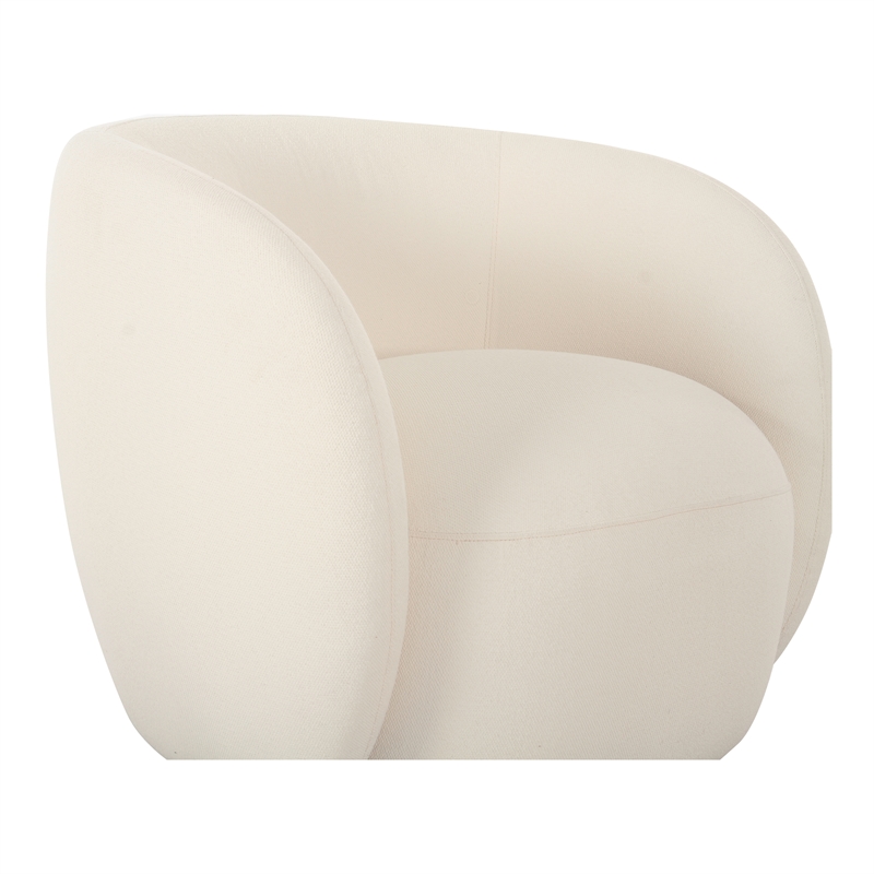 Pemberly Row Modern Outdoor Accent Chair Cream Fabric Chairs