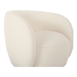 Pemberly Row Modern Outdoor Accent Chair Cream Fabric Chairs