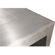 Pemberly Row Cocktail Table with Modern Silver Aluminum Metal Cladding