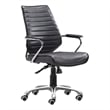 Pemberly Row Enterprise Office Collection Low Back Office Chair Black