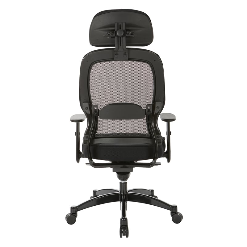 Pemberly Row Deluxe Black Matrex Back Executive Office Chair with Mesh Seat