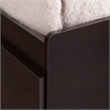 Pemberly Row Twin Storage Wood Bed Frame Only in Chocolate Finish