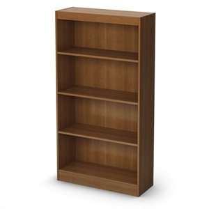 Pemberly Row Modern / Contemporary 4 Shelf Bookcase in Morgan Cherry