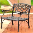 Pemberly Row Modern Aluminum Patio Club Chair in Charcoal Black