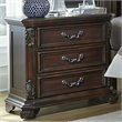 Pemberly Row Modern / Contemporary Dark Brown 3 Drawer Night Stand