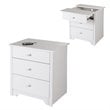Pemberly Row Modern / Contemporary Wood Nightstand in Pure White