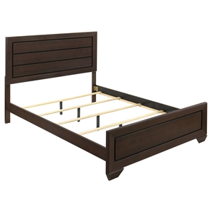 Pemberly Row 63&quot x 84.75&quot Wood Queen Panel Bed in Dark Cocoa