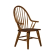 Pemberly Row Contemporary Contemporary Ridge Dark Brown Windsor Back Arm Chair