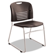 Pemberly Row Straight Leg Stacking Chair in Black (Set of 2)