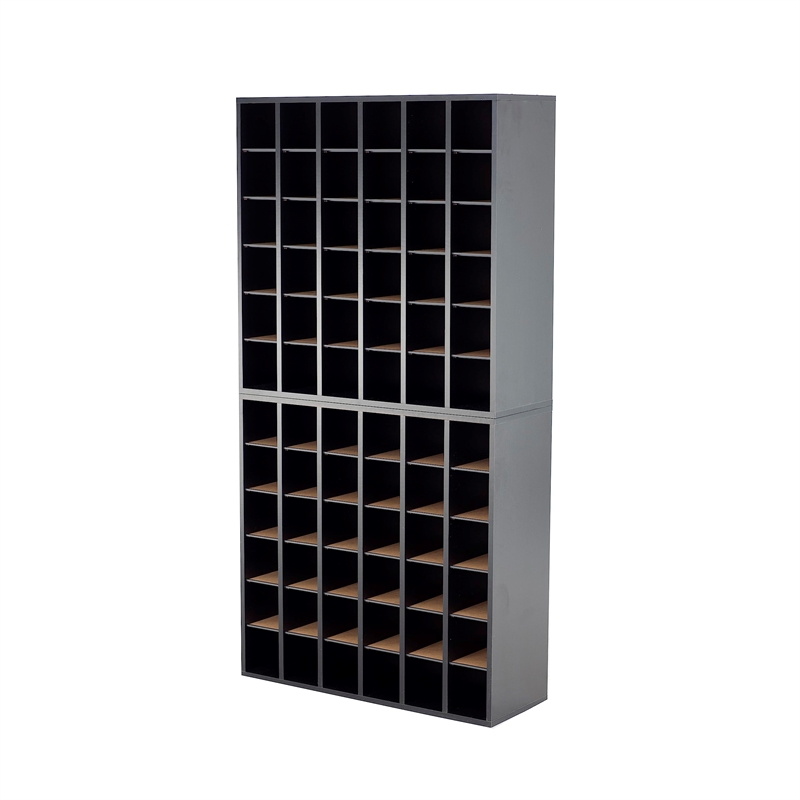 Pemberly Row Contemporary 36 Compartment Mail sorter in Black