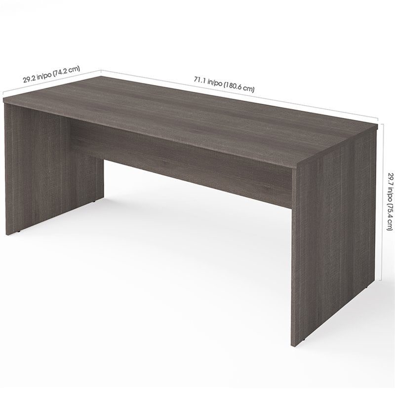 Pemberly Row Modern / Contemporary Writing Desk in Bark Gray