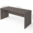 Pemberly Row Modern / Contemporary Writing Desk in Bark Gray