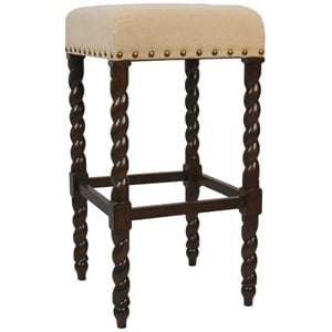 Pemberly Row Modern / Contemporary 30&quot Bar Stool Espresso Linen