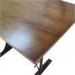 Pemberly Row Contemporary Sit or Stand Adjustable Desk Elm Black