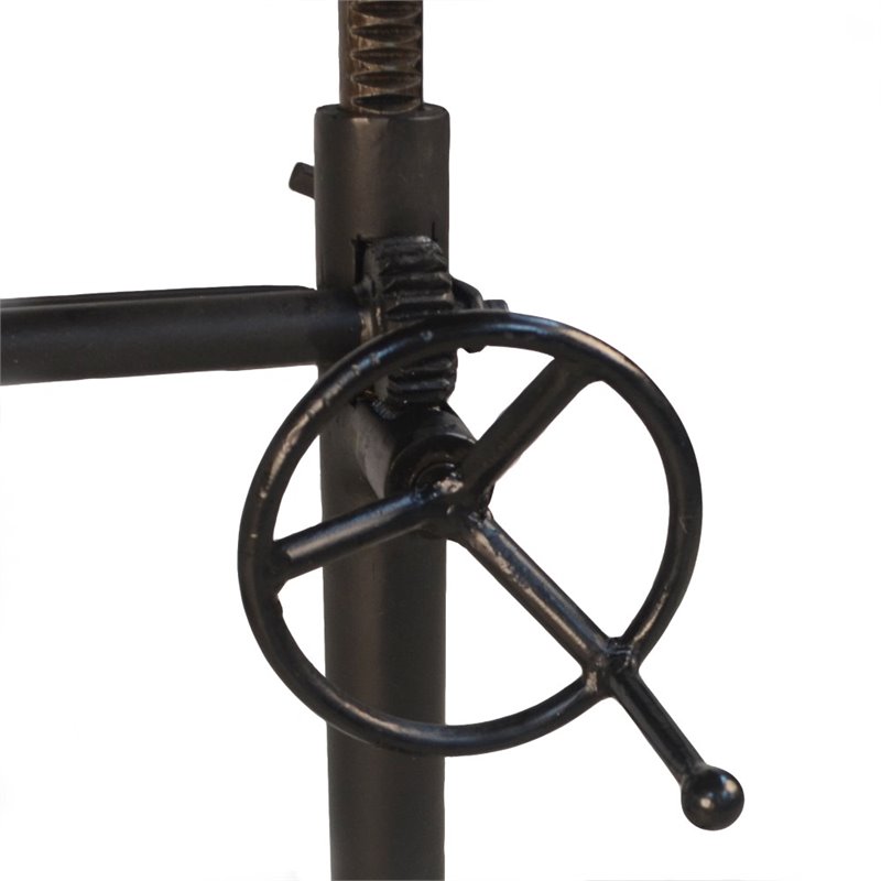 Pemberly Row Contemporary Sit or Stand Adjustable Desk Elm Black