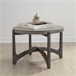 Pemberly Row Modern / Contemporary Dark Brown Round Cocktail Table
