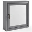Pemberly Row Contemporary Contemporary Mirror Medicine Cabinet in Vintage Gray