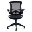 Pemberly Row Modern Mid Back Mesh Adjustable Office Chair in Black