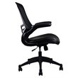 Pemberly Row Modern Mid Back Mesh Adjustable Office Chair in Black