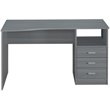 Pemberly Row Contemporary Classic Writing Desk in Gray Finish