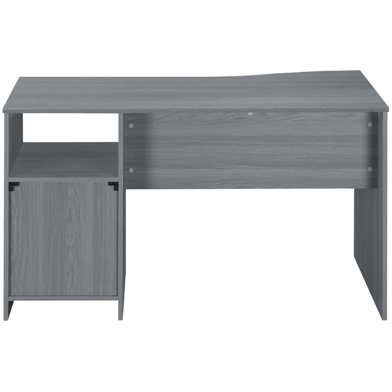 Pemberly Row Contemporary Classic Writing Desk in Gray Finish