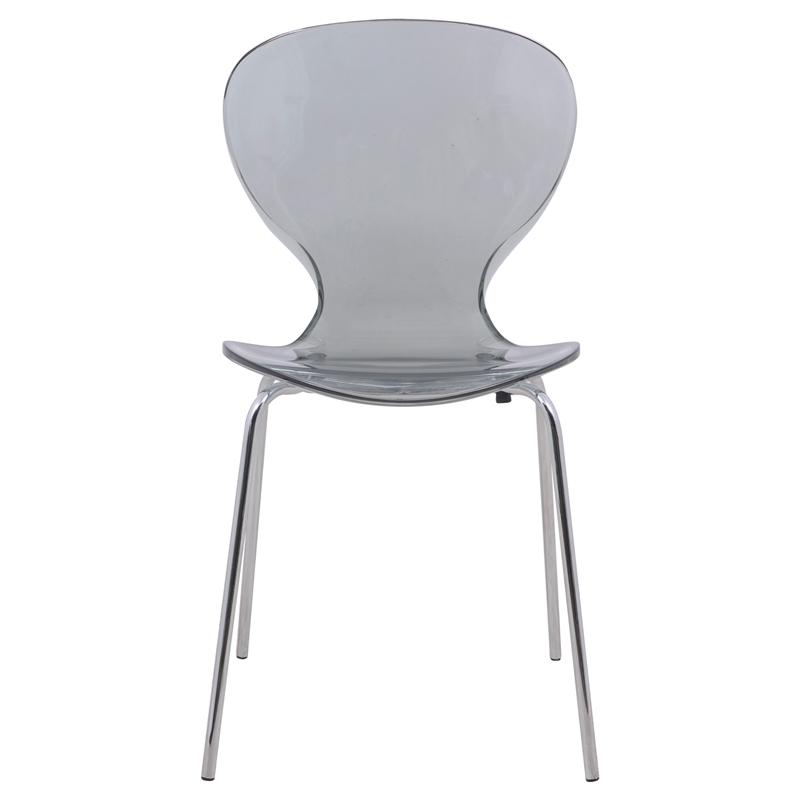 Pemberly Row Dining Side Chair With Strong Metal Legs in Black Set of 4