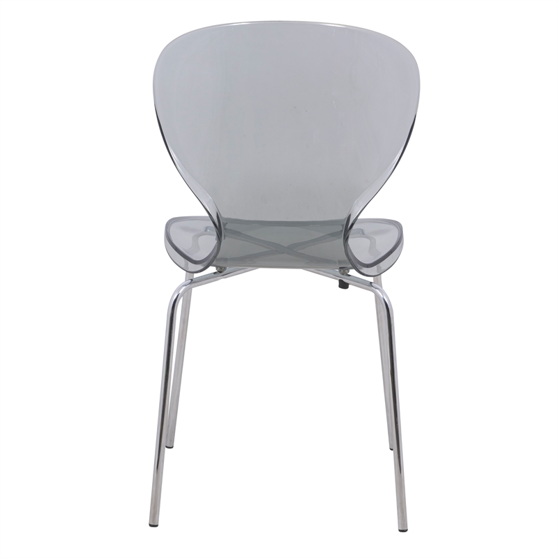 Pemberly Row Dining Side Chair With Strong Metal Legs in Black Set of 4
