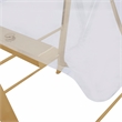 Pemberly Row Modern Acrylic Gold Dining Folding Chair in Clear Set of 4
