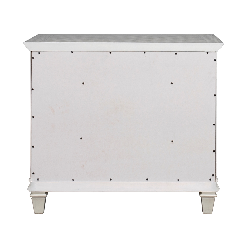 Pemberly Row Wood Lateral File With Locking Legal/Letter File Drawer White