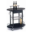 Pemberly Row Modern / Contemporary Mobile Metal Bar Cart in Black