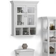 Pemberly Row Wood Double Door Wall Medicine Cabinet in Pure White
