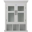 Pemberly Row Wood Double Door Wall Medicine Cabinet in Pure White
