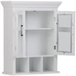 Pemberly Row Wood Double Door Wall Medicine Cabinet in Pure White