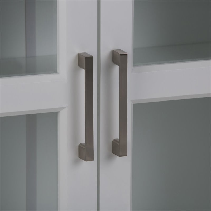 Pemberly Row Wood Double Door Wall Medicine Cabinet in Pure White