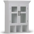 Pemberly Row Wood Double Door Wall Medicine Cabinet in Pure White