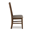Pemberly Row Wood Set of 2 Upholstered Dining Side Chairs in Rustic Umber Brown