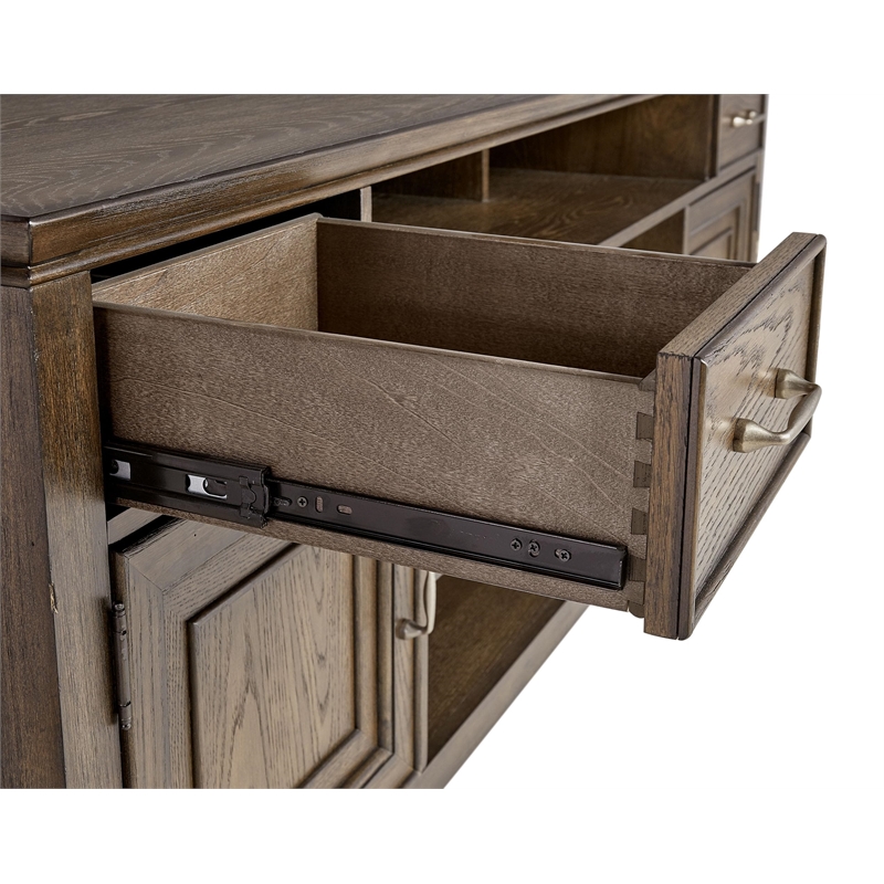 Pemberly Row Contemporary Wood 4 Drawer Chest in Natural Gray