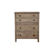 Pemberly Row Contemporary Wood 4 Drawer Chest in Natural Gray