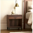 Pemberly Row Contemporary Contemporary Wood 1 Drawer Nightstand in Rustic Pine